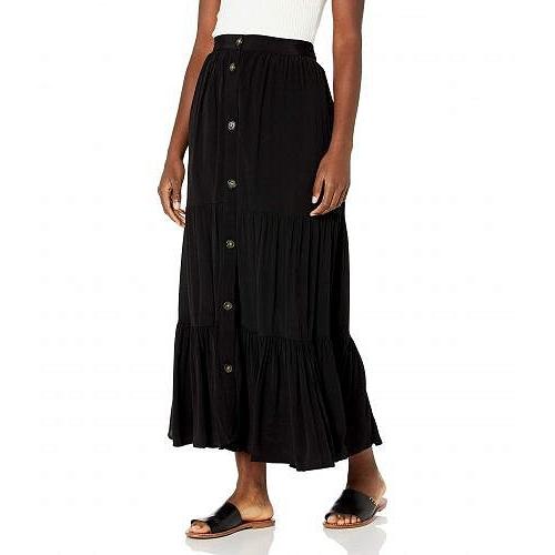 保証書付 女性用 レディース フレンチコネクション Connection French Black Skirt Midi Drape スカート ファッション 女性用 レディース フレンチコネクション Connection French スカート