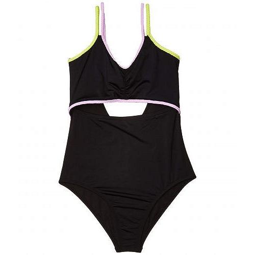 コンビニ受取対応商品 Hobie Kids 女の子用 スポーツ アウトドア用品 キッズ 子供用水着 ワンピース Braid Parade Braided Double Strap One Piece Big Kids Black 格安即決 Www Technet 21 Org