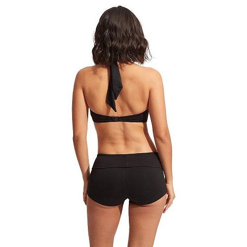 Seafolly シーフォリー レディース 女性用 スポーツ・アウトドア用品 水着 Seafolly Collective Roll Top Boyleg - Black｜ilovela｜02