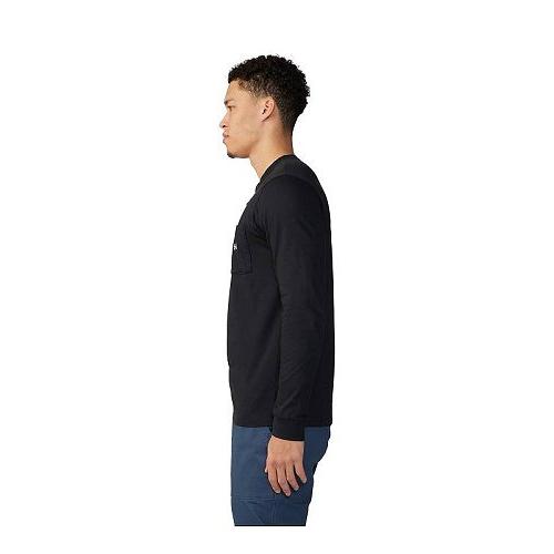 Mountain Hardwear マウンテンハードウエア メンズ 男性用 ファッション Tシャツ Cotton Ridge(TM) Long Sleeve Henley - Black｜ilovela｜02