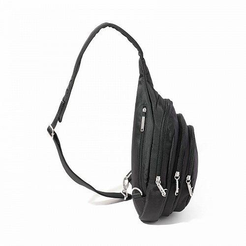 Baggallini バッガリーニ レディース 女性用 バッグ 鞄 バックパック リュック Securtex Anti-Theft Triple Zip Sling - Black｜ilovela｜04