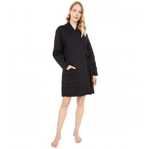 正規品 Skin レディース 女性用 ファッション パジャマ 寝巻き バスローブ Stormie Pima Cotton Short Quilted Robe Black 激安ブランド Www Thedailyspud Com