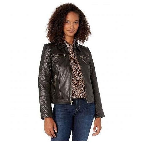 Cole Haan コールハーン Diamond レディース 女性用 ファッション ファッション アウター ライダースジャケット ジャケット コート Leather ライダージャケット Quilt Love Jacket La Black Diamond Zpr8uheb1vt0869 I