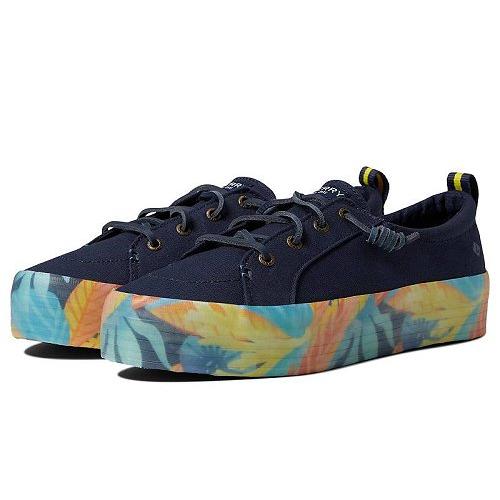 品質は非常に良い Coral Platform Vibe Crest 運動靴 スニーカー 靴 シューズ 女性用 レディース スペリー Sperry Floral Navy スニーカー サイズ等 8 5 約25 5cm Michiganestateplanning Com