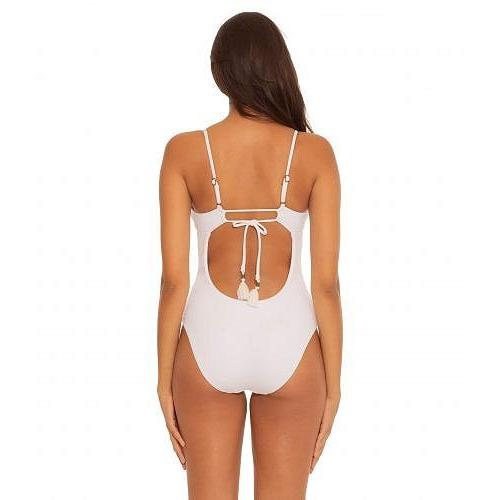 人気再入荷 Becca By Rebecca Virtue ベッカ レディース 女性用 スポーツ アウトドア用品 水着 ワンピース Fine Line Rib Abigail One Piece White 激安特価 Etechnologies Shop