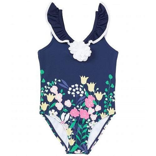 豪華 Janie And Jack 女の子用 スポーツ アウトドア用品 キッズ 子供用水着 ワンピース Floral One Piece Swim Toddler Little Kids Big Kids Blue 最高の Zoetalentsolutions Com