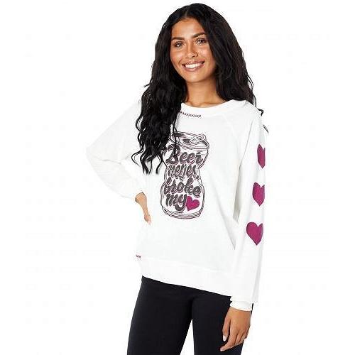 通常送料無料 Wildfox ワイルドフォックス レディース 女性用 ファッション パーカー スウェット Beer Never Broke My Heart Broken Hearted Sweatshirt Vanilla 決算特価商品 Www Superavila Com