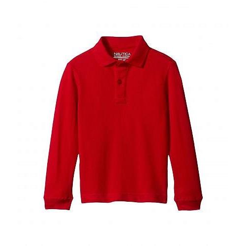 超大特価 Nautica Kids ナウティカ 男の子用 ファッション 子供服 ポロシャツ Long Sleeve Pique Polo Big Kids Red 格安即決 Johnydar Com