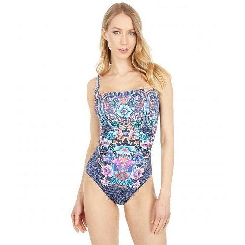 爆安セール Johnny Was レディース 女性用 スポーツ アウトドア用品 水着 ワンピース Saba Bandeau One Piece Multi 超激安 Skylanceronline Com