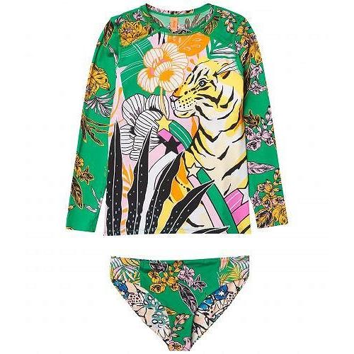 完売 Maaji Kids マージ 女の子用 スポーツ アウトドア用品 キッズ 子供用水着 Bengala Cat Rashguard Set Little Kids Big Kids Green 楽天ランキング1位 Altammamfactory Com Jo