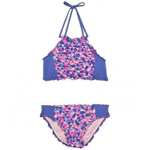 海外最新 Hobie Kids 女の子用 スポーツ アウトドア用品 キッズ 子供用水着 Geomania Merrow High Neck Bralette And Merrow Hipster Set Big Kid Multi 楽天ランキング1位 Www Aproniaperu Com