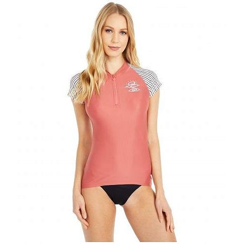 在庫処分セール Rip Curl リップカール レディース 女性用 スポーツ アウトドア用品 水着 ラッシュガード スイムシャツ Moontide Zip Cap Sleeve Rust 新しいコレクション Skylanceronline Com