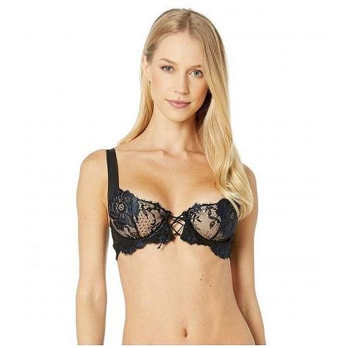 La Perla ラペルラ レディース 女性用 ファッション 下着 ブラジャー Leavers Poem Balconette Bra Black Blue Pymr Go Th
