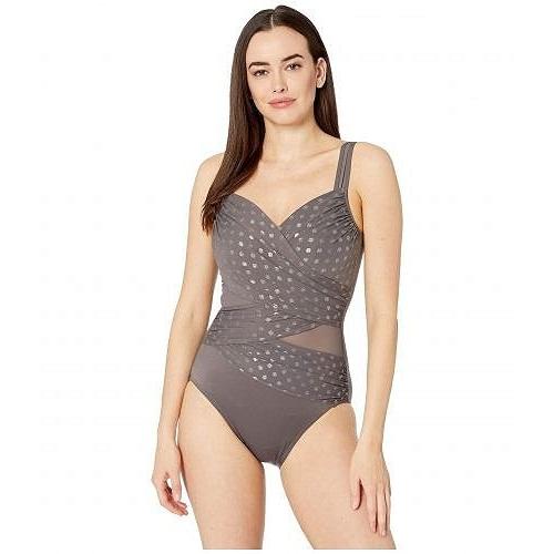 Miraclesuit ミラクルスーツ レディース 女性用 スポーツ アウトドア用品 水着 ワンピース Perla Madero One Piece Silver Grey Andsa Fr