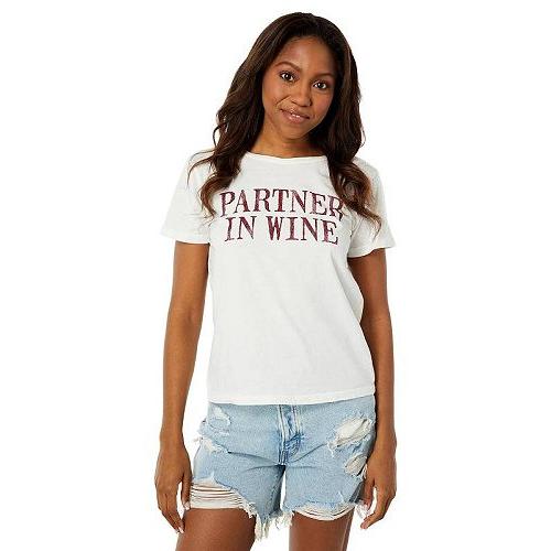 オリジナルレトロブランド Brand Retro Original The レディース White Vintage Wine In Partner Tシャツ ファッション 女性用 半袖 本物品質の Ahmedmostafa Us