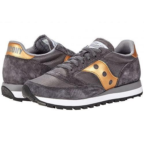 宅送 靴 シューズ 女性用 レディース サッカニー Originals Saucony シューズ 女性用 レディース サッカニー Originals Saucony スニーカー Grey Gold 81 Jazz 運動靴 シューズ Erasmusplus Ly
