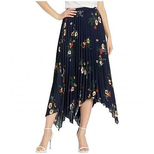 Vince Camuto ヴィンスカムート レディース 女性用 ファッション スカート Surreal Garden Asymmetrical Hem Pleated Skirt