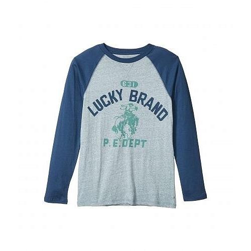 Lucky Brand Kids ラッキーブランド 男の子用 ファッション 子供服 Tシャツ The Hill Long Sleeve Tee Big Kids Dark Denim Apaproduction Fr
