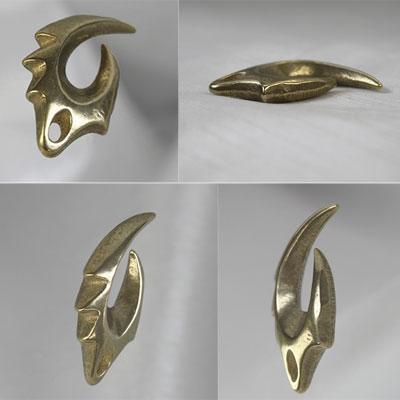 キーホルダー金具 真鍮装飾パーツ: 蟹爪 /1個 : アイ・ラブ・スマート