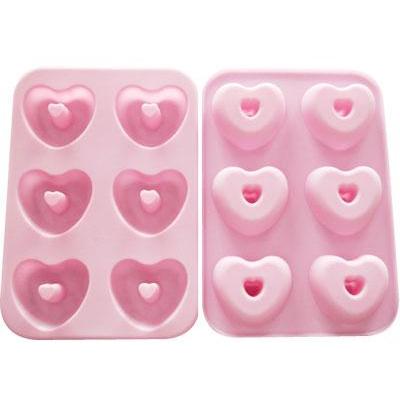 ケーキ用型 （焼き型）シリコン焼き型: ハート (ドーナツ) : アイ