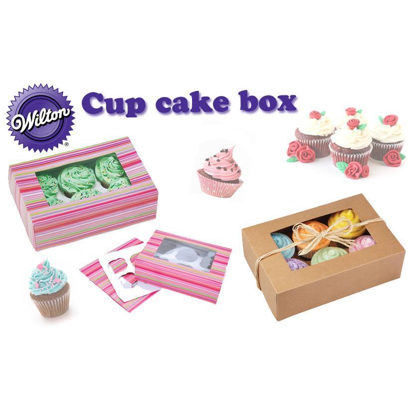 ウィルトン カップケーキボックス シンプル4 カップケーキ4個分x3箱/1  