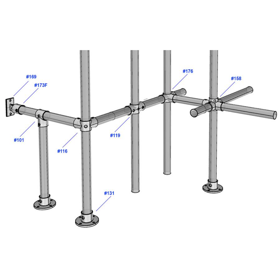 単管パイプφ48.6mm 強力ジョイントクランプ #158 /1個 |  | 02