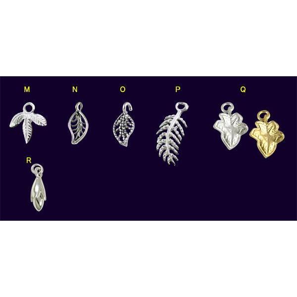 シルバー925、チャーム #105-M リーフ /1個 : アイ・ラブ・スマート