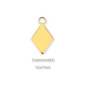 メタル、ブランド・タグ 3-D10 (Diamond-M) / 1個 | 