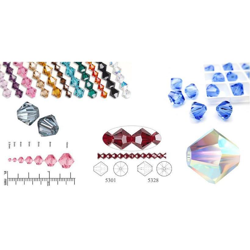 SWAROVSKI（スワロフスキー） #5301 #5328 ソロバン型 5mm ブラック