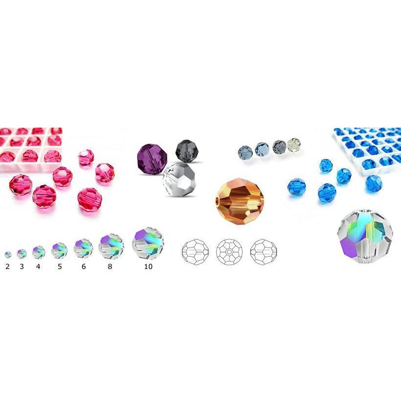 スワロフスキー #5000 ラウンド 4mm (加工) (AB) ライトサファイア /10