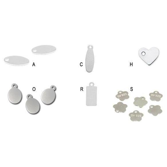 シルバー925 ブランド・タグ #2-H /1個 : アイ・ラブ・スマート - 通販