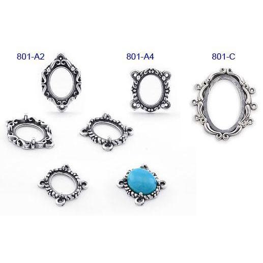 シルバー925 カボション・セッティング #801-C /1個 : アイ・ラブ