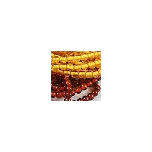 アンバー(琥珀グラデーション色) ラウンド(玉)3mm / 約20cm（半連