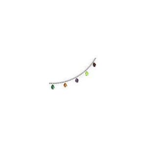 シルバー925　ネックレスチェーン　7-D (カラーCZ) /1個