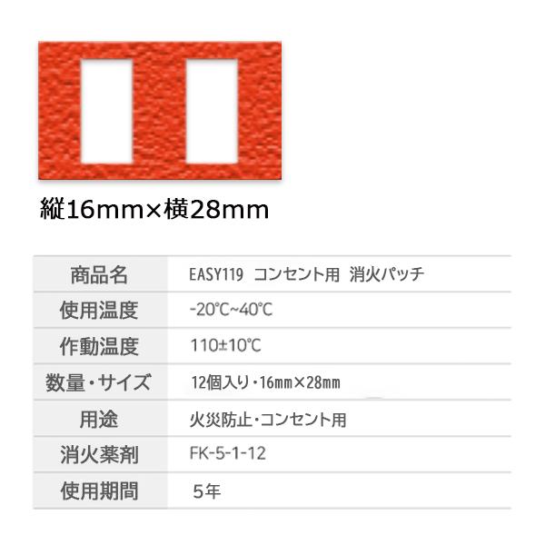 消火パッチ　Easy119 コンセント用　火災予防 トラッキング火災対策　防災グッズ　家庭用　オフィス用　見守り | ブランド登録なし | 07