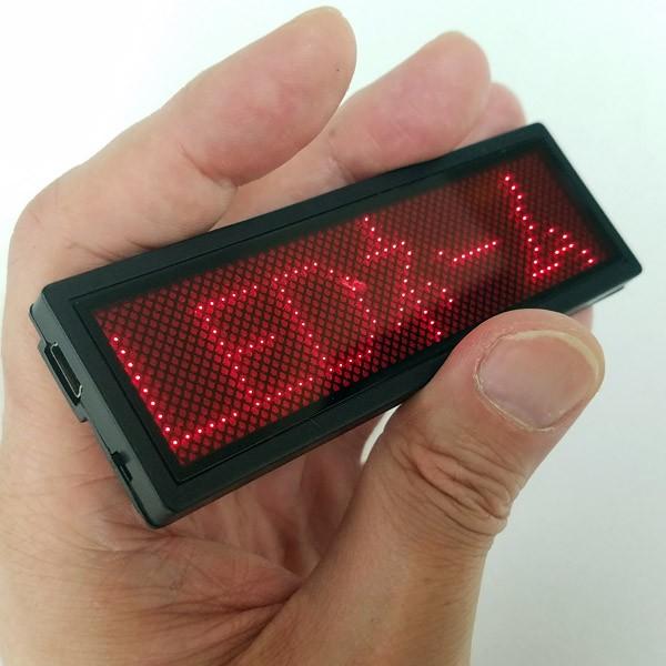 LEDネームプレート(赤色LED)　携帯できる名刺サイズ10cmの超極小型LED電光掲示板表示器　省エネ・節電対応｜ilsung-y｜08