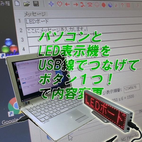LEDミニボード96白 - 小型LED電光掲示板（6文字画面表示版） 省エネ