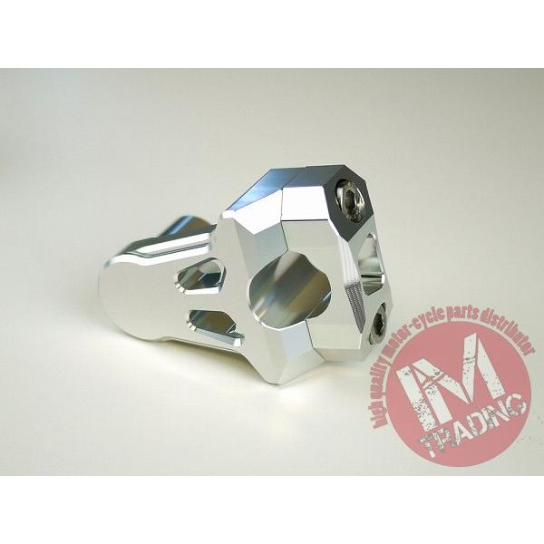 バーマウント可変ライザー 銀 アップハンキット 22.2mmハンドル用GSR250Fバンバン200 スカイウェイブ GSR400 インパルス GSX1400 GS1200SS