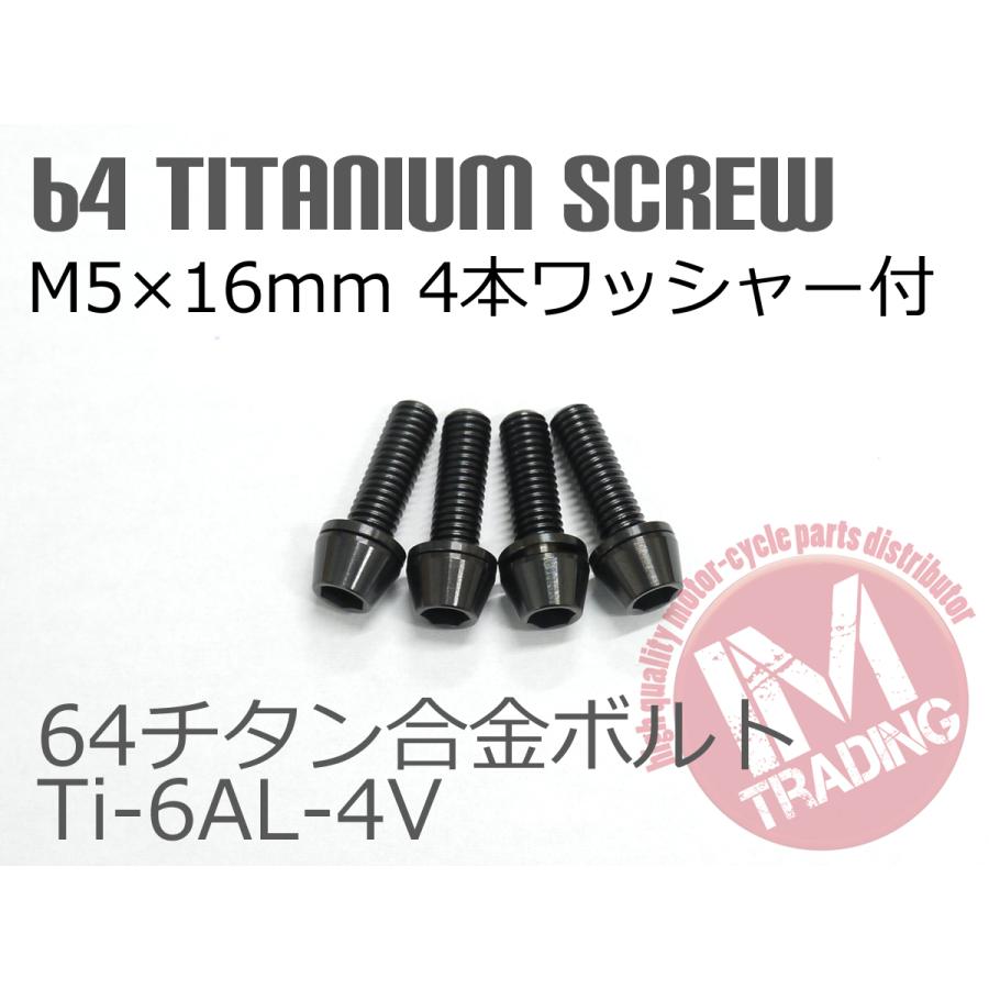 M6×16mmチタンボルトワッシャー無し2本　レインボー(オイルスリック)