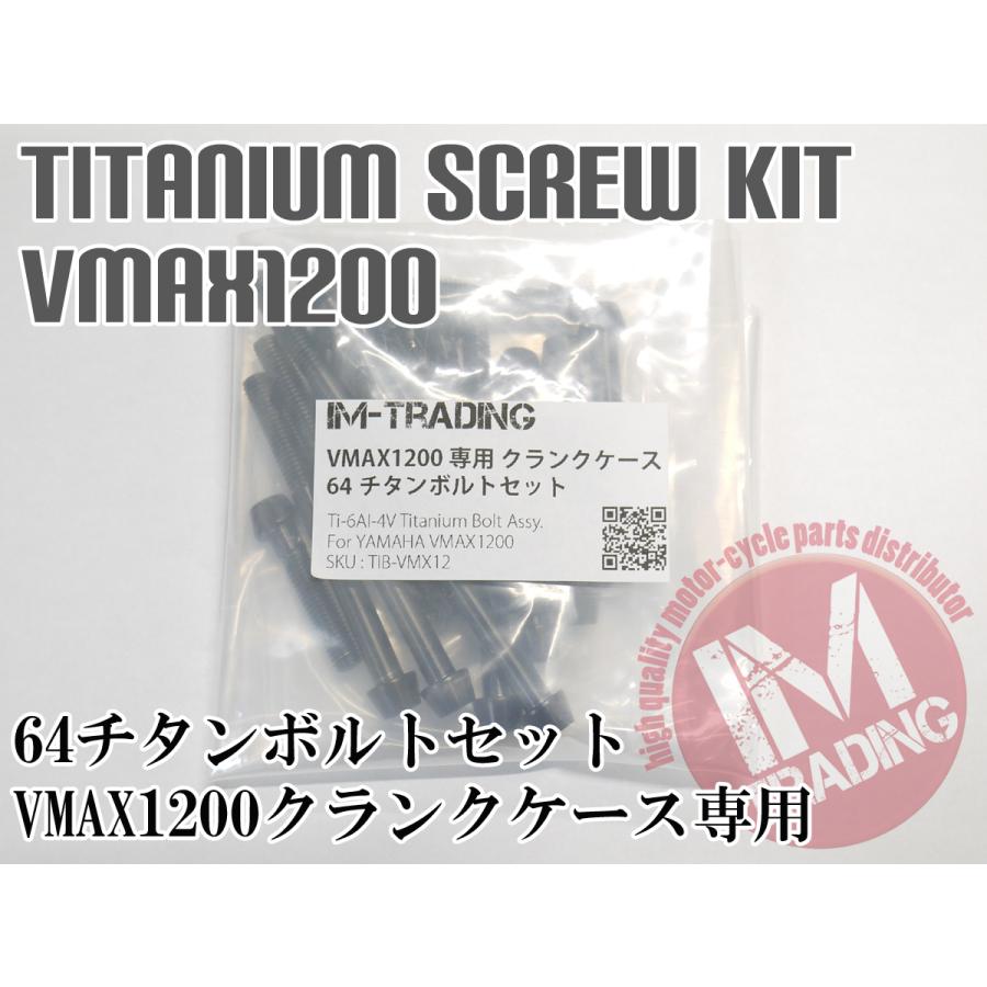 VMAX1200専用 64チタン製 クランクケースカバーボルトセット 35本