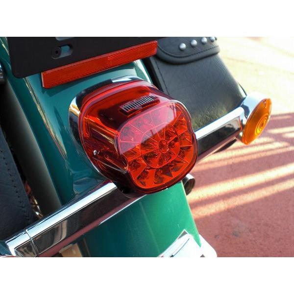 ハーレー用LEDテールランプ レッドレンズ レイダウン ナンバー灯 ハーレー用LEDテールランプ レッドレンズ レイダウン ナンバー灯