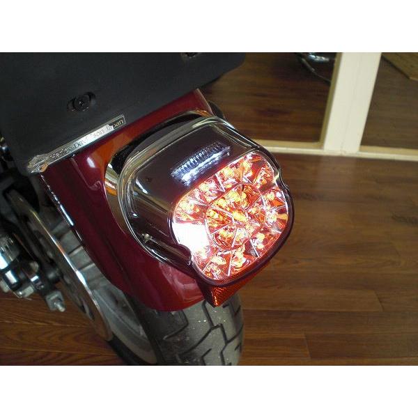 ハーレー用LEDテールランプ レッドレンズ レイダウン ナンバー灯 ハーレー用LEDテールランプ レッドレンズ レイダウン ナンバー灯