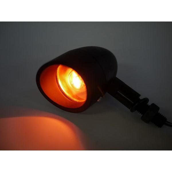 ブリムウインカー ミラーレンズ マットブラック 1台分セット バイク用 マグナ50 マグナ250 スティード シャドウ VT400 VT750S等に