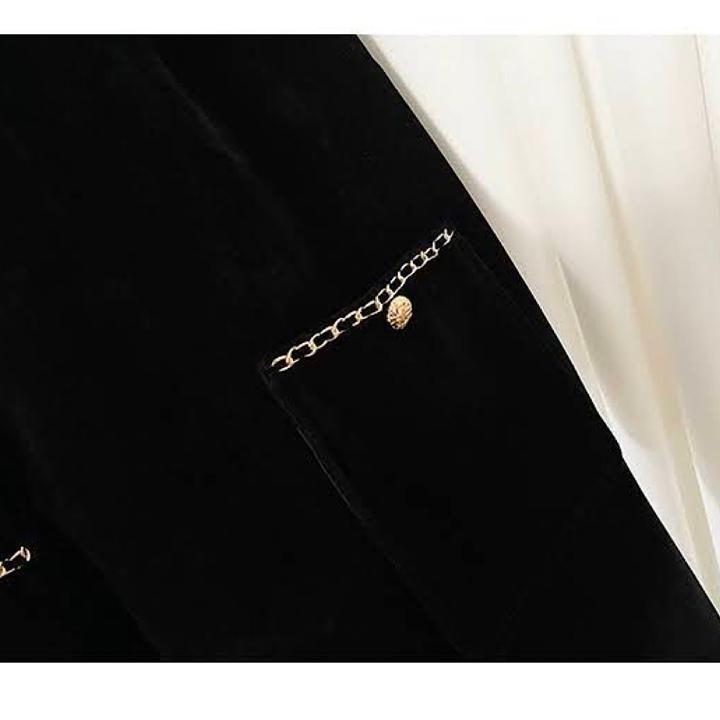 送関込み ブラック ワイド マット ベルベット チェーン ポケット ベストドレス 韓国 ジャンパースカート コーデ 秋 冬 大人 大きいサイズ vネック レディース
