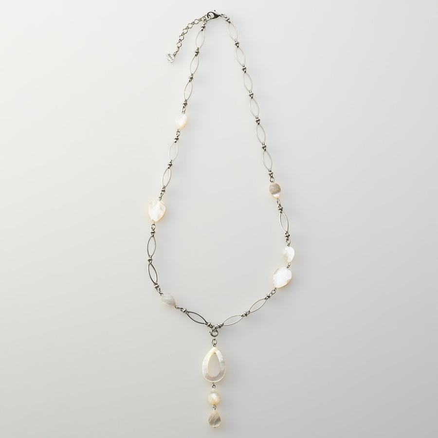 ネックレス 白蝶貝 ホワイト Y字 2WAY 68cm 142546 イマックジュエリー 