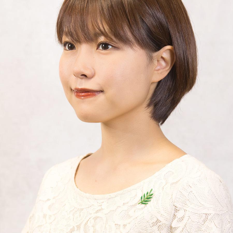 アクセサリー バッジ 七宝グリーン葉 150074  イマックジュエリー公式 爆買 | ブランド登録なし | 05