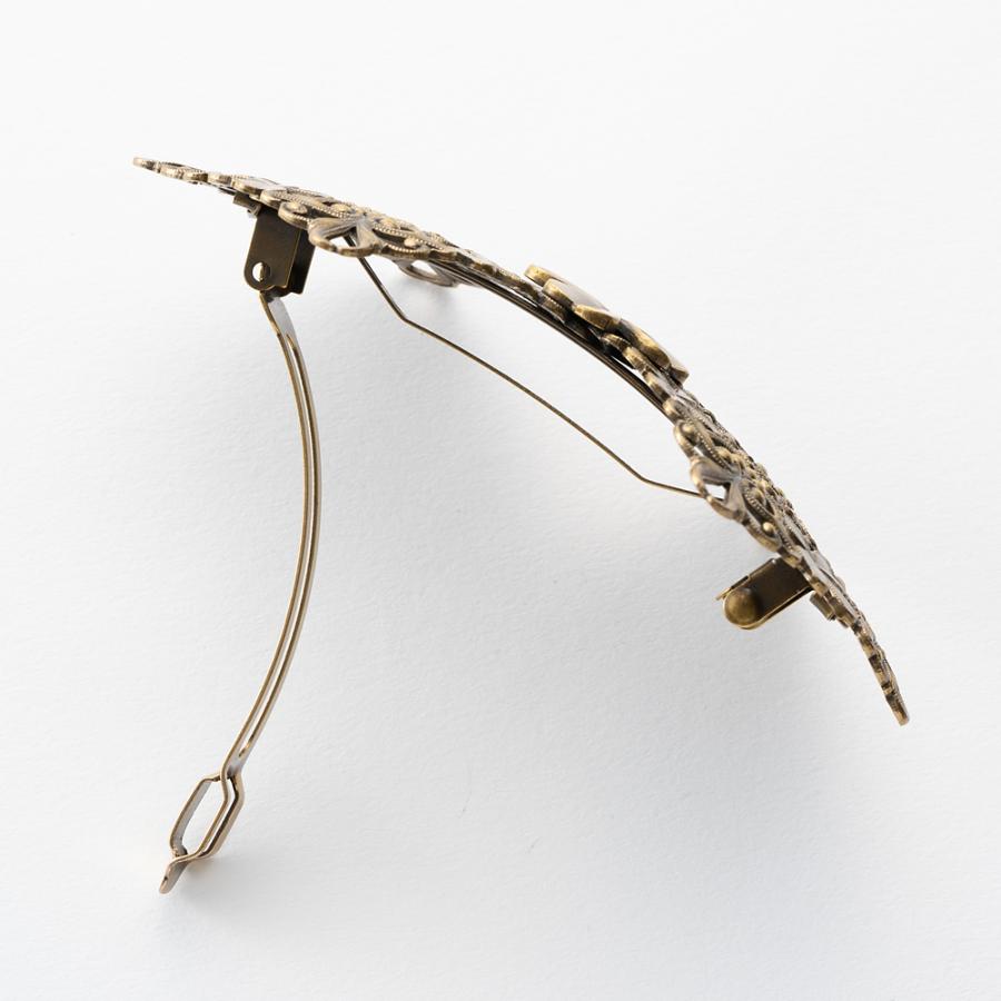 ヘアアクセサリー バレッタ レースメタル ブロンズ クローバー 150097  イマックジュエリー公式 爆買 | ブランド登録なし | 03