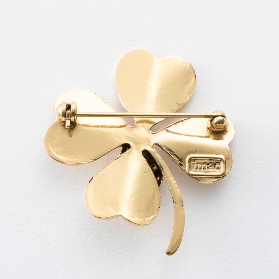 ショッピング販売品 レッド ラインストーン ブローチ ゴールド クローバー P1tma 人気物 Jeromejack Fr