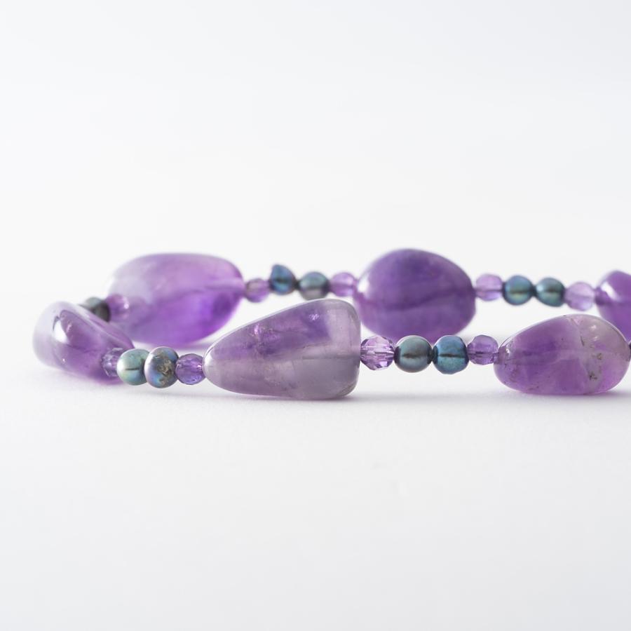 アクセサリー ネックレス アメシスト 淡水パール パープル ショート 150534  イマックジュエリー公式 爆買 | ブランド登録なし | 03