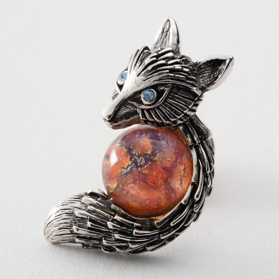 アクセサリー バッジ ボヘミアングラス ピンクベージュ きつね 150742  イマックジュエリー公式 爆買 | ブランド登録なし | 05